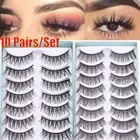 Makeup Soft Hair Natural Thick Long Eye Lashes Extension Wispy False Eyelashes