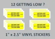 12 Getting Low StickersCANDY VENDING MACHINE Labels vendstar