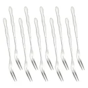 10 Pcs Cupcake Forks Martini Skewers Two Prongs Dessert Appetizer Picks Child