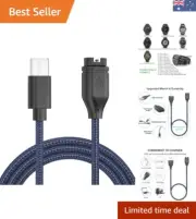 Charger Cable for Garmin Fenix 8 7 6 5 S X E Charger, 1m Braid Charging Cable...