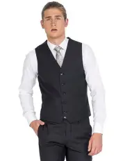 [Ferrari Formalwear] Pure Wool Vest in Charcoal