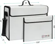 Fireproof Waterproof Document Bag 2pcs，Large (16"×12"×5")...