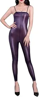 [GRRKDFQ] Women's Erotic Lingerie Sets Zipper Crotch Sleeveless Long Pants Jumpsuit