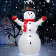 2.4M Christmas Snowman Inflatable Decoration with LED Lights, Christmas Outdo...