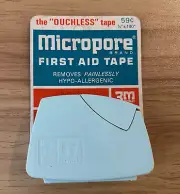 Vintage Micropore First Aid 3m Tape 1/2”x 180” Classic New Old Stock