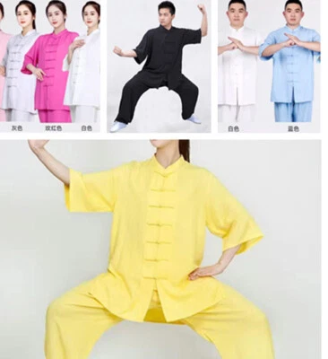 Chinese Tai Chi Clothes Kung Fu Uniforms Martial Arts Tang Suit Adults Unisex (B