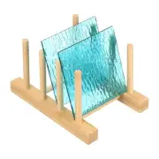 4 x 4 Inch Stained Glass Sheets, 2 Sheets Art Glass, Sea Blue Pattern