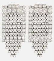 [Balenciaga] Balenciaga Club crystal-embellished drop earrings One Size silver