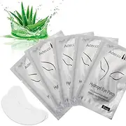 (100p) - Adecco LLC Under Eye Gel Pads, 100 Pairs Set Eyelash Extension Pads, Lint Free DIY False Eyelash Lash Extension Makeup Eye Gel Patches