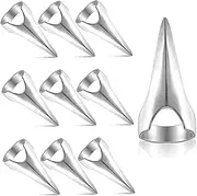 Hair Braiding Tools, Hair Parting and Selecting Tool, 10 Pcs Stitch Braid Tool Finger Ring, Silver Hair Parting Ring Hair Braiding Tool for Sectioning Hair Extensions, Braiding