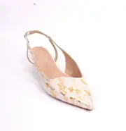 Isabelle 624z Multicolor Leather Slingbacks Pointy Heel Pumps 38 / US 8