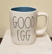 Rae Dunn Mug "Good Egg, Bad Egg" Easter Spring Bunny Carrot Chick Egg