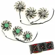 Set of 3 Fan Cooler Fan For DATALAND RX480 8GB Red Devil GA81B2U Graphics Card