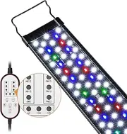 Gamalta Aquarium Light, 14W 24/7 Natural Mode - Sunrise/Daylight/Moonlight Mode and Custom Mode with Expandable Bracket, Adjustable Timer and 7 Color Brightness for 12~18IN Fish Tank
