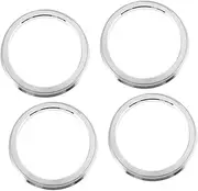 4pcs Hub Center Ring Tire Hub Centric Rings Vehicles Hub Ring Wheel Hub Decor Hub Rings Center Bore Adapter Wheel Center Rings Hub Bore Rings Car Hub Ring Aluminum Alloy Silver BUGUUYO