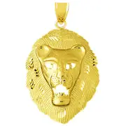 14K Gold Panther Head Pendant
