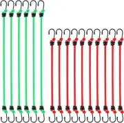 8Mm 16Pack Bungee Cords, 6Pcs 32"& 10Pcs 24" with Steel Hook
