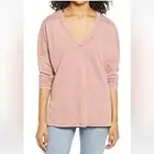 Everleigh Mauve Garment Dye V-neck Tunic - Women size XS