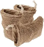 TOVINANNA Foaming Soap Bags Jute Reusable Mesh Pouches for Bath Shower Exfoliating Saver Dry Organizer Drawstring Bathroom Accessory