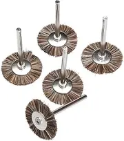 5Pcs 25mm Fibre Grinding Polishing Wheel Brushes Compatible with Rotary Tool Brushes Wheel Kit Polish Tool 3mm Shank Compatible with Dremel Accessories Hand Tool Accessories