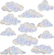 Cloud Window Clings Cloud Window Decals Static Cling Window Sticker Anti Collision Window Decals for Bird Strikes Rainbow Stickers