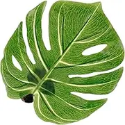 FUTUREORYY Elegant Monstera Leaf Curtain Tiebacks Artistic Holders for Nursery Decor Realistic Green Plant Design Secure Curtain Fastening