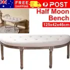 Tufted Upholstered European Half Moon Window Bench Bedroom Suite End of Bed AU