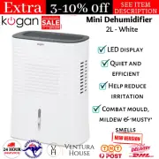 Mini Dehumidifier 2L Home Office Electric Air Dryer LED Display Timer Control Wh