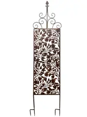 Willow & Silk Rust 168cm 'Fleur-de-lis' Screen Wall Art w/Removable Stakes