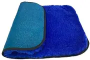 PnH Veterinary Bedding®- CLASSIC RANGE Binded for Extra Strength & Durability. Soft Fleece Vet Bedding Pieces with a Professional Look. GREY, WHITE - MANY COLOURS, MANY SIZES (BLUE, 100cm x 75cm)