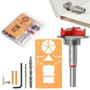 7PCS 35mm Hinge Hole Drilling Guide Locator Set Door Hinge Jig Cabinet Hardware Jig Versatile Woodworking Tool for Hinge