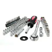Hyper Tough 54 Pc. Home and Car Repair Socket and Ratchet Tool Set in Carry Case