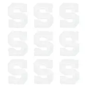 Embroidered Letter Patches 2" Alphabet S Iron on Patch (White, Pack of 9)