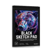 30 Sheets Black Paper Sketchbook, 98lb/160gsm Heavyweight Black Sketch Pad 5....