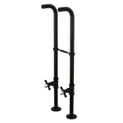 Kingston Brass CC266S.BEX Rigid Freestanding Tub Riser Supply Kit - Black