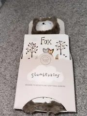 Slumberkins Brown Fox Full Stuffed Midi Bundle Book Card NEW 14”