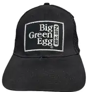 NEW Big Green Egg Black Mesh Adjustable Classic Trucker Hat Stretch-to-Fit Cap