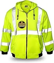 KwikSafety Safety Jackets | PATROL Fleece Hoodie | 360° High Visibility ANSI Compliant OSHA Approved Safety Work Wear | Premium All Seasons Safety Jackets