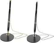 UTHCLO Signature Pen Gel Pen Holder Chain Metal Stand Attachment for Clipboard Office Essential