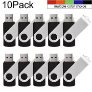 10Pack Swivel 16GB USB 2.0 Flash Drive Metal Portable Storage Pen Memory Stick