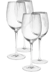[Hottie] Ollie Red Wine Glass Set 4 Piece in Clear