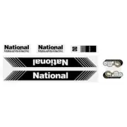 Tange - National - Matsushita - Black decal set - Old school bmx