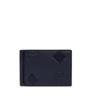 MCM Logo Embossed Bifold Wallet One size navy blue