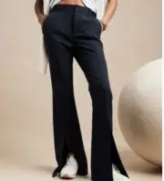 NWT! Banana Republic Slit-Hem Bootcut Pant in Preppy Navy - Size 14