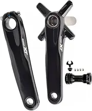 Bicycle Crankset, 170mm 175mm Mountain 4 Claws Crank Arm 104/64BCD Hollow Integrated Aluminum Alloy MTB Crankset with BB68/73