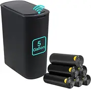 LJIACLEA 5 Gallon Motion Sensor Bathroom Trash Can Automatic Garbage Cans with Lid Touchless Smart Slim Plastic Trash Bin for Kitchen, Bedroom, Toilet, Office, Living Room