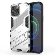 For iPhone13 Pro Max Shockproof Dual-Layer Stand Cover - White