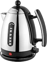 Dualit Lite Kettle - 1.5L Jug Kettle - Polished with Black Trim, High Gloss Finish - Fast Boiling Kettle by Dualit