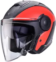 Caberg Soho Milano Jet Helmet, black-red, Size 2XL for Men Black Red