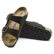 Birkenstock Arizona Soft Footbed Suede Leather sandal mocha Unisex EU 42 regular